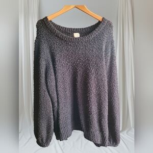 A New Day Gray/black Size Large Cozy Sweater